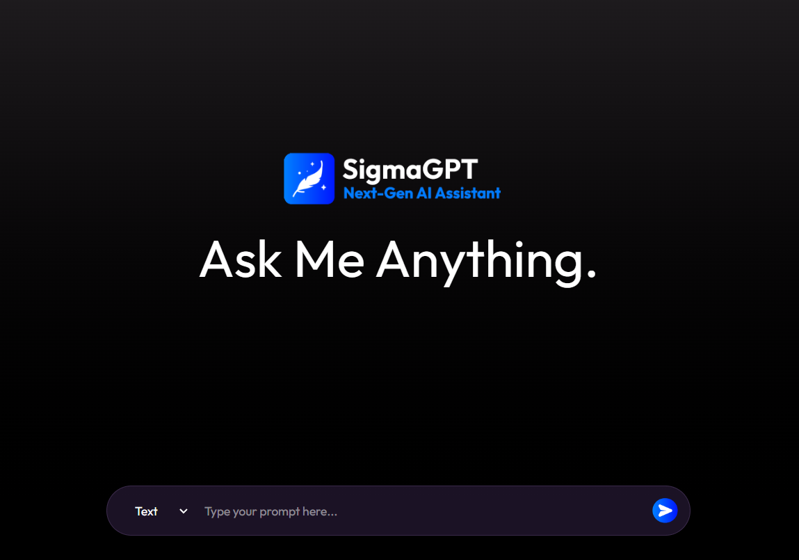 SigmaGPT — Next Gen Multi-Model AI Chat Application thumbnail